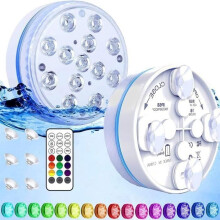 Set di 20 luci per piscina fuori terra, 13 LED RGB, illuminazione per piscina, luce per spa con telecomando, lampada per piscina impermeabile