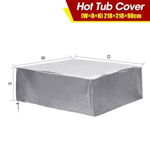 NEÜFU spa cover - Silver and black - 218x218x90cm 1