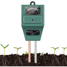Bodem-pH-meter, 3-in-1 bodemvochtigheids-pH-lichttester ST02 voor thuis, tuin, gazon, boerderij, enz.