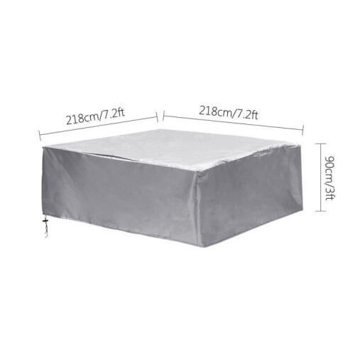 NEÜFU spa cover - Silver and black - 218x218x90cm 2