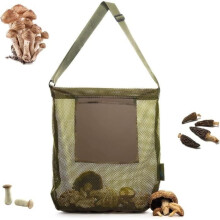 Pilzsammelbeutel, Pilzsuchbeutel, Pilzsuchbeutel aus Netzgewebe mit Tasche