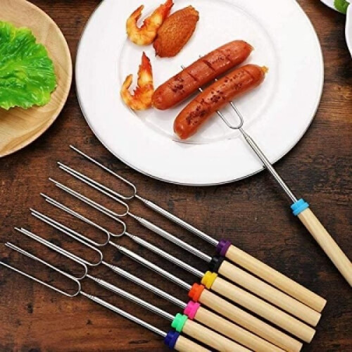 Grillspieß-Set – MARSEE – 12 Farben – 81,3 cm – Holzgriff 2