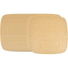 100 stuks bakmatjes voor airfryer, antiaanbaklaag, geperforeerd, wegwerpbaar, 20 cm