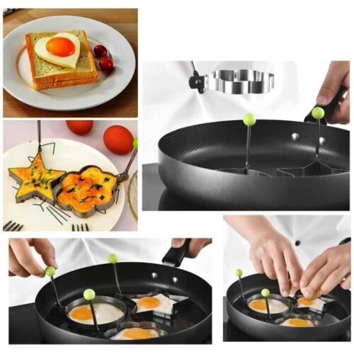 Fried Egg Mold - Stainless Steel - 4pcs 2
