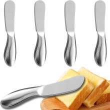 Exquisites 4-teiliges Buttermesser-Set, Buttermesser aus Edelstahl, Butterstreichmesser, Mini-Set