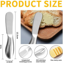Exquisites 4-teiliges Buttermesser-Set, Buttermesser aus Edelstahl, Butterstreichmesser, Mini-Set