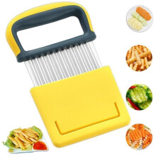 French Fry Cutter, Manual Potato Cutter, Wavy Blade Knife, Potato Slicer, Potato Shredder