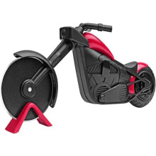 Motorfiets pizzasnijder, pizzasnijderroller van roestvrij staal en plastic, ideaal voor decoratie en knutselen.