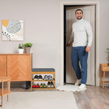 Schoenenbank met zitting en lade