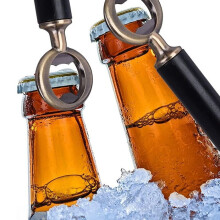Ouvre-bouteille blanc à monter soi-même, ouvre-bouteille plat en acier inoxydable, insert fileté, série bronze 4 pièces