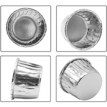 Set of 100 aluminum and metal muffin tins, aluminum ramekins, aluminum cupcake tins for weddings