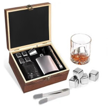 Whiskyglazenset - MARSEE - 1 glas + 4 herbruikbare ijsblokjes - Fles van 1,7 liter - Maatbeker