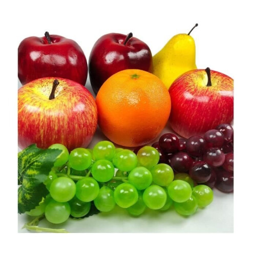 Artificial Fruits - Super Pack - 8 Pieces - Multicolor - Plastic - Resin