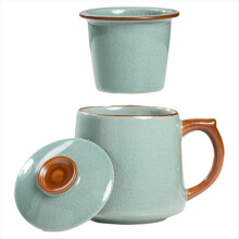 Tazze da tè in ceramica, tazza da tè con infusore e coperchio, con filtri chiari e colorati per la preparazione di tè e caffè