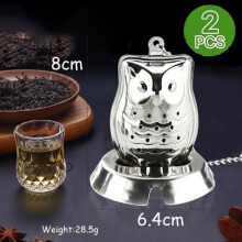 Infuseur à thé - Acier inoxydable - Boule à thé créative - Acier inoxydable - Plateau égouttoir - 8 x 6,4 cm