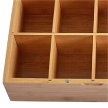 Houten opbergdoos voor theezakjes, theezakjesorganizer, theezakjeshouder, theezakjesstandaard