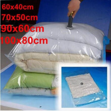 Lot de 4 sacs de rangement sous vide étanches - Transparents - Sacs de compression pour vêtements