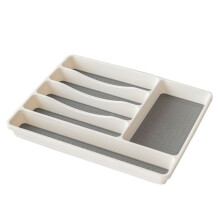 Vassoio portaposate per cassetto / 6 scomparti | Plastica bianca bimateriale | 41 x 33 x 5 cm | SPACE SYSTEM