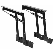 1 Pair Heavy Duty Steel Folding Table Mechanism Lifting Black Lifting Tabletop Mechanism Spring Hinge Lift Up for