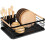 Dish drainer - AIMOONSA - Compact model - Black - Drip tray - Removable cutlery holder 1