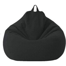 AMOUNE Bean Bag Cover, Unfilled, Sofa, Indoor/Outdoor Bean Bag, for Adults and Children - 80x90cm - Black