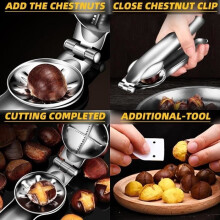 Kitchen Tool - Chestnut Tongs - Stainless Steel - Non-slip - High Strength