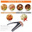 Heavy-duty nutcracker with spring-loaded return mechanism and splash guard, effortless long lever tool, brown. 2