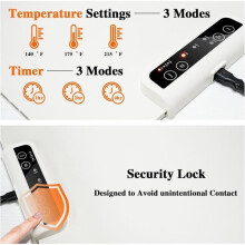 Electric Food Warmer - Foldable Silicone - 3 Temperature Settings - Timer - Fast Heating