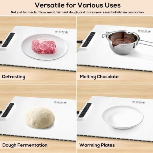 Electric Food Warmer - Foldable Silicone - 3 Temperature Settings - Timer - Fast Heating 2
