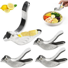 Set di 4 spremiagrumi individuali, spremiagrumi manuale con design a uccellino, pressa manuale per agrumi in acciaio inossidabile