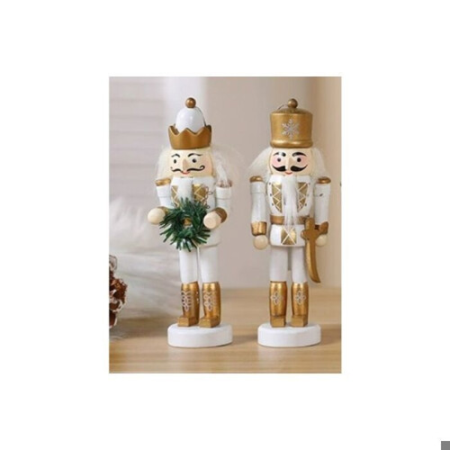 Nutcracker - LARGEIGHT - Set of 4 - Wooden - Christmas Decorations - Multiple Colors 1