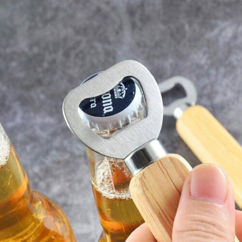 8 Wooden Bottle Openers for Home Kitchen Bar - Practical Gift PZCC 1