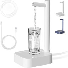 MARSEE Desktop Water Pump - 6-Speed Water Level Control, USB Rechargeable - Smart Home/Office Pump - White