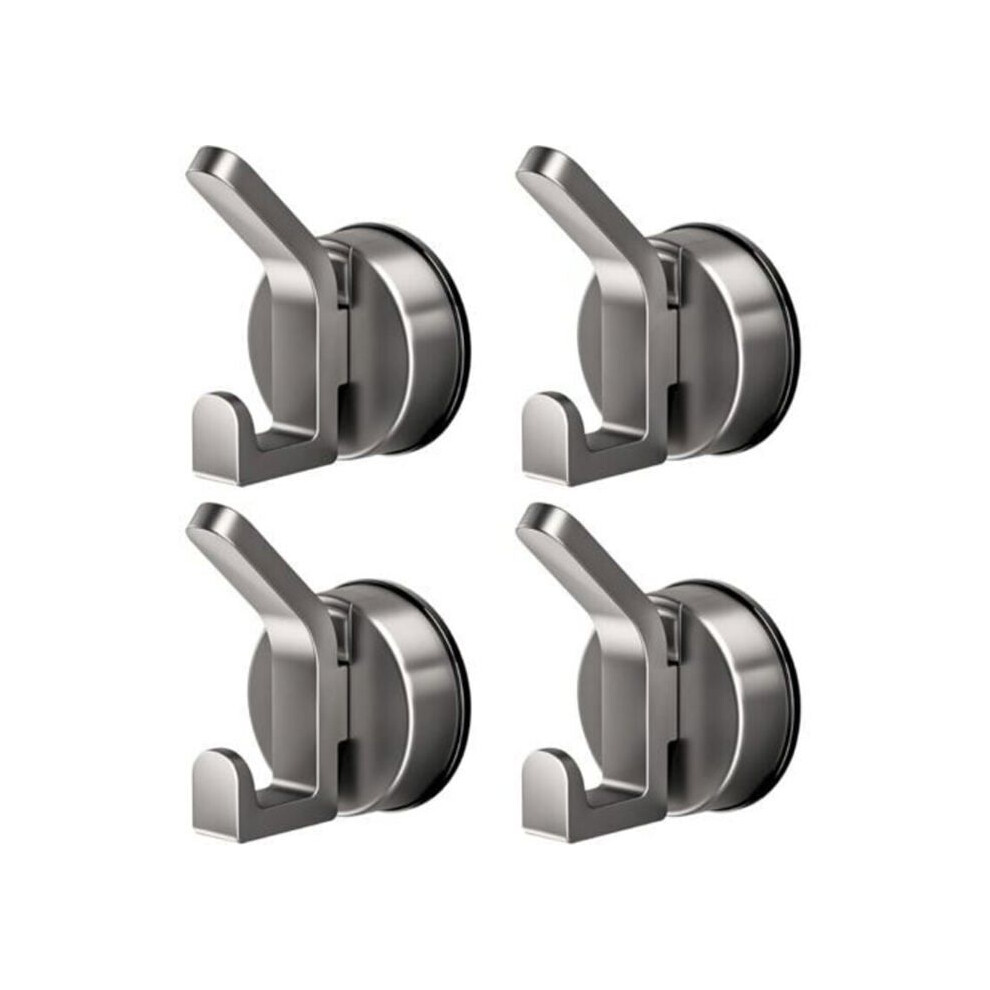 Set Of 4 Suction Cup Hooks, Reusable Towel Rack Without Drilling, Powerful Suction Cup Hook For Kitchen And Bathroom 9102920033708