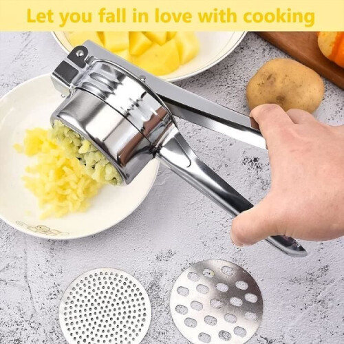 Potato Masher - MARSEE - Stainless Steel - 3 Interchangeable Discs - Ergonomic Design - Multi-Purpose 1