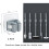 Wall-mounted broom holder - Set of 4 - Grey - No drilling required - Adjustable - Versatile 2