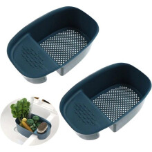 Multifunctionele hangende kookmand - Keukenfilter, afvalbakken, groente- en sponshouder, antislip.