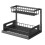 Under Sink Kitchen Storage, Metal Under Sink Organizer with Pull-Out Drawer, 2-Tier L-Shape, Black 6