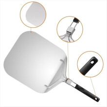 Pizzaschaufel (30,5 cm), Pizzaschaufel mit Pizzaschneider (30,5 x 40,6 cm), Pizzaschaufel aus Metall mit Klappgriff, Spatel