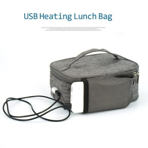 Insulated lunch box - Grey type - Portable - Electric - USB - Carrying bag 1
