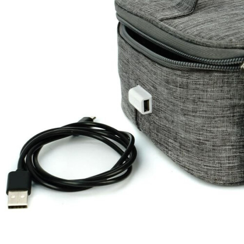 Insulated lunch box - Grey type - Portable - Electric - USB - Carrying bag 2