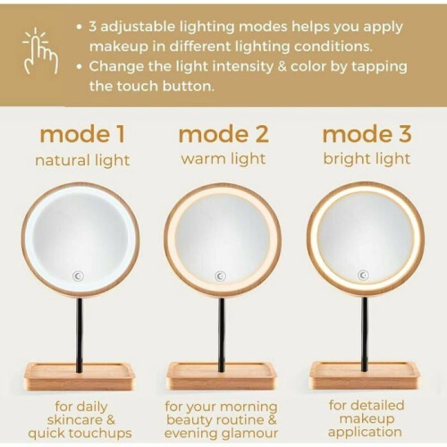 Vanity Mirror - LARGEIGHT - LED - 360 Rotation - Dimmable - Multiple Colors 1
