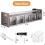 Kitchen spice rack, five-grid spice storage shelf, wall/countertop decoration without drilling 2