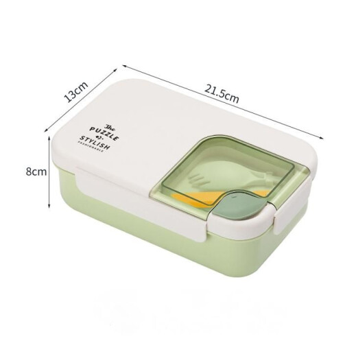 Double-layer Bento lunch box | Large capacity portable rectangular container with insulated storage | School supplies 1