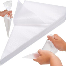Packung mit 100 großen, professionellen Einweg-Spritzbeuteln zum Dekorieren und Backen von Gebäck und Kuchen (transparent)