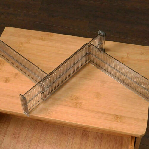 Drawer Organizer - LARGEIGHT - Set of 4 - Adjustable - Plastic - Multiple Colors 1
