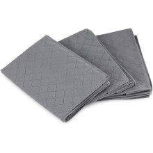 Lot de 3 sacs de rangement pliables pour vêtements, en non-tissé, pour couettes, couvertures, oreillers, vestes, vêtements, 48 x 35
