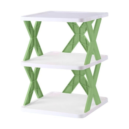 Scarpiera - WIRLSWEAL - 3 ripiani - Plastica - Verde - Compatta e pratica 1