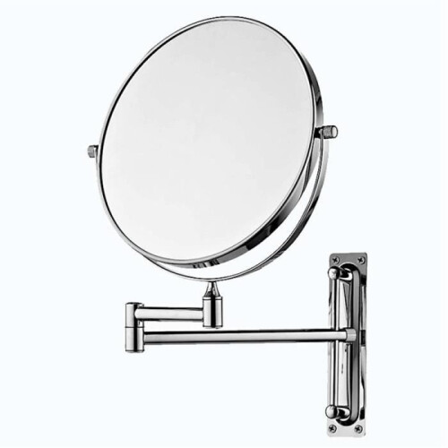 Magnifying Makeup Chrome Mirror Bathroom Extension Wall Mounted Double Sided Round Folding Magnifying Mirror 1