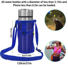 3-Piece Water Bottle Carrier, Portable Water Bottle Carrying Bag with Adjustable Shoulder Strap, Water Bottle Sleeve